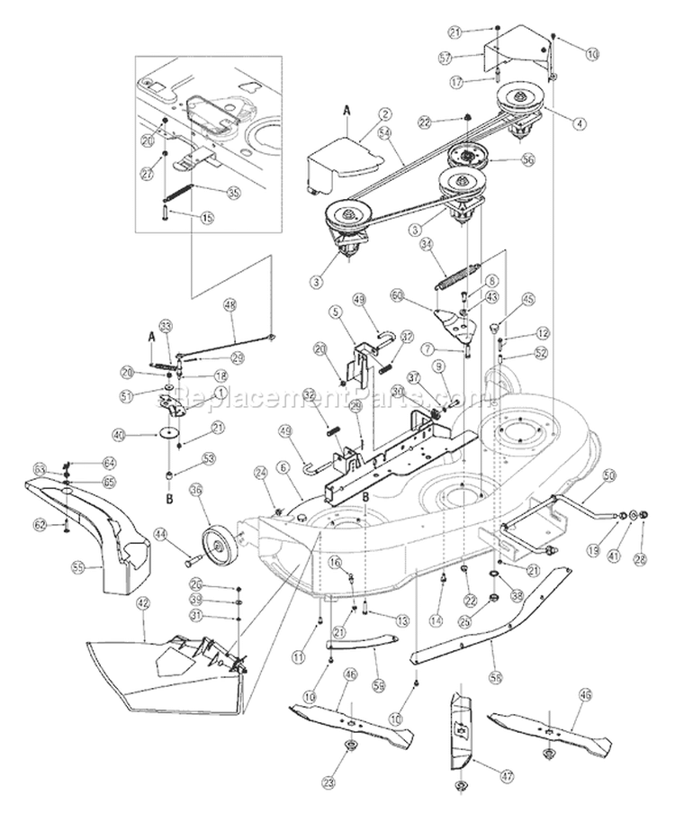 Page A Diagram and Parts List for 2005 Yard Man Lawn Tractor